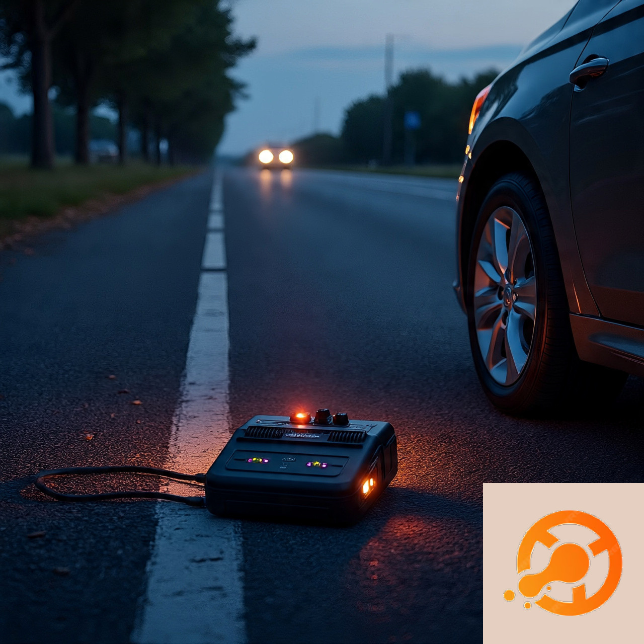 a_compact_jump_starter_device_connected_to Autotechhive Jump Starter Power Bank - Image 1