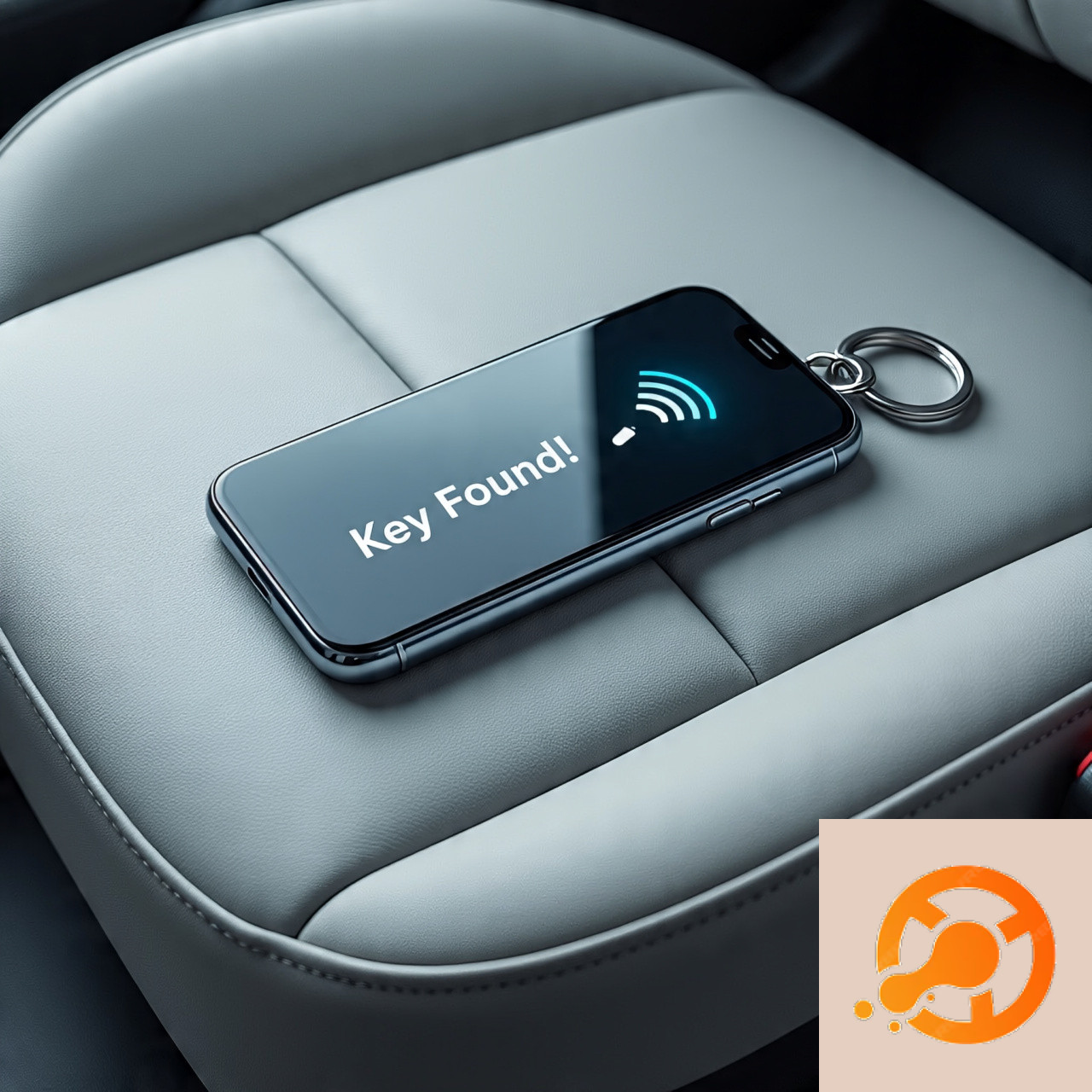 a_keychain_device_emitting_a_signal_with Autotechhive Bluetooth Key Finder - Image 1